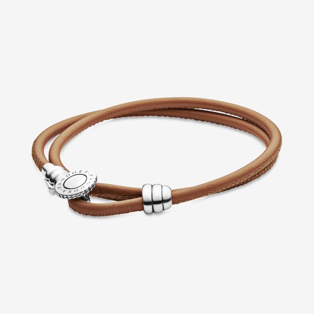 New Authentic Pandora Brown Leather Bracelet